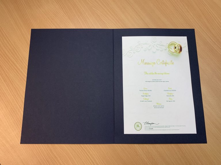 Navy Blue Certificate Folders